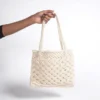 Boho Chic Hand-Knotted Macrame Shoulder Bag