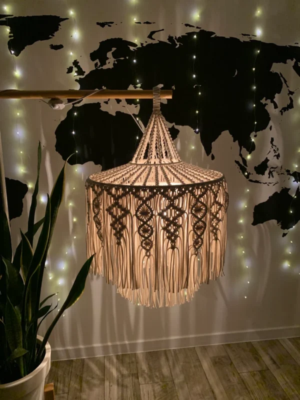 Handmade Macrame Lampshade