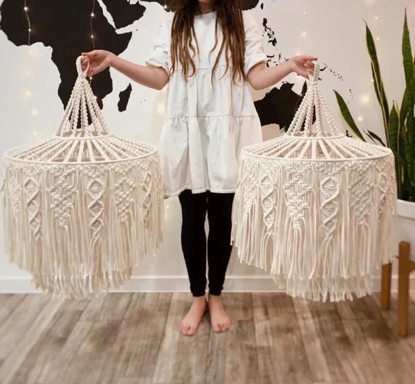 Handmade Macrame Lampshade