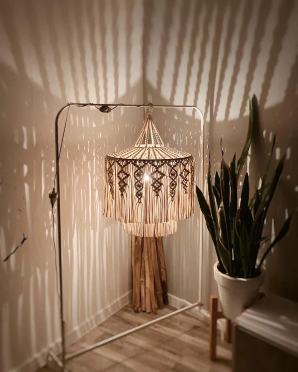 Handmade Macrame Lampshade