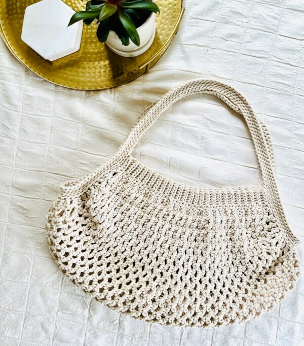 Handmade Cotton Mesh Shoulder Bag