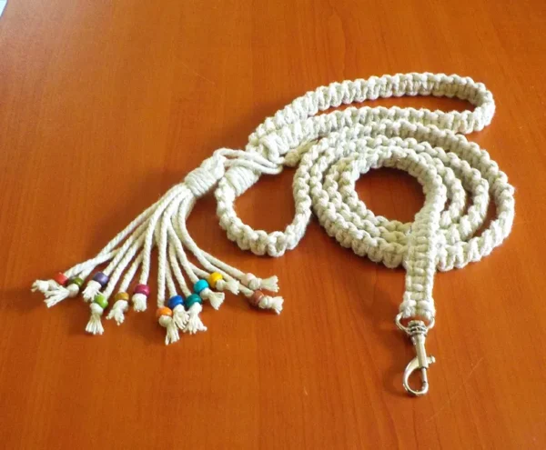 Handmade Boho Macrame Dog Leash with Tassel Handmade Boho Macrame Dog Leash with Tassel