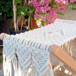 Handmade macrame stool for toddlers