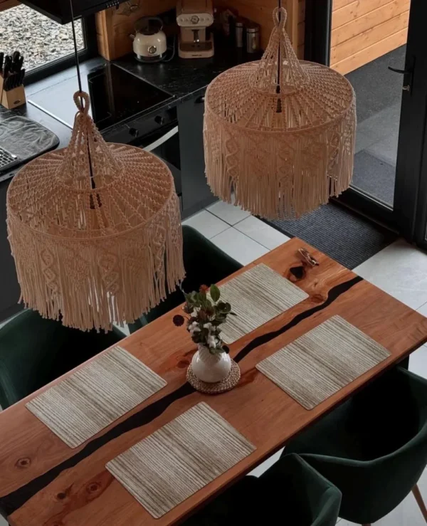 Handmade Macrame Lampshade