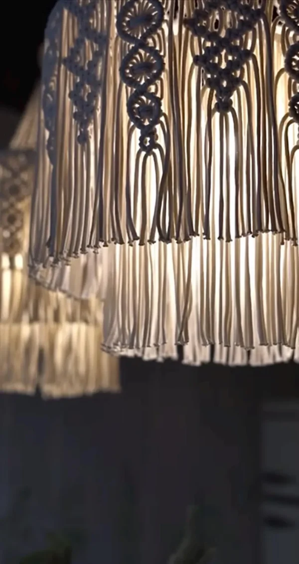Handmade Macrame Lampshade