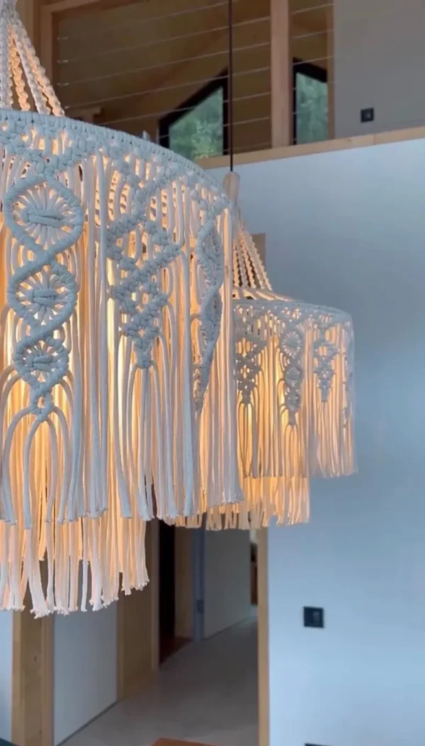 Handmade Macrame Lampshade