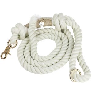 Cream Cotton Rope Dog Leash
