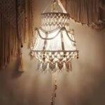 Luxurious Boho Large Cotton Macrame Pendant Lamp
