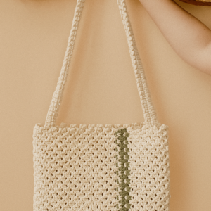 Boho-Chic Macrame Bag – Handmade Cotton Sling for Everyday & Travel