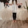Luxurious Boho Large Cotton Macrame Pendant Lamp