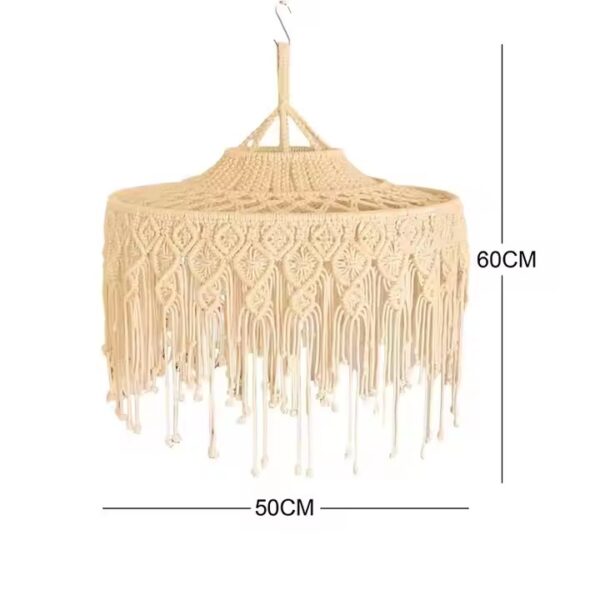 Boho Large Handmade Macrame Lampshade