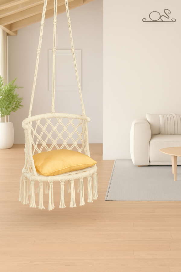 THE TOP KNOTT C Shape Hanging Swing for Balcony