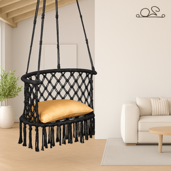 THE TOP KNOTT C Shape Hanging Swing for Balcony