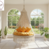 Boho Chic Macramé Hanging Chair with Cushion