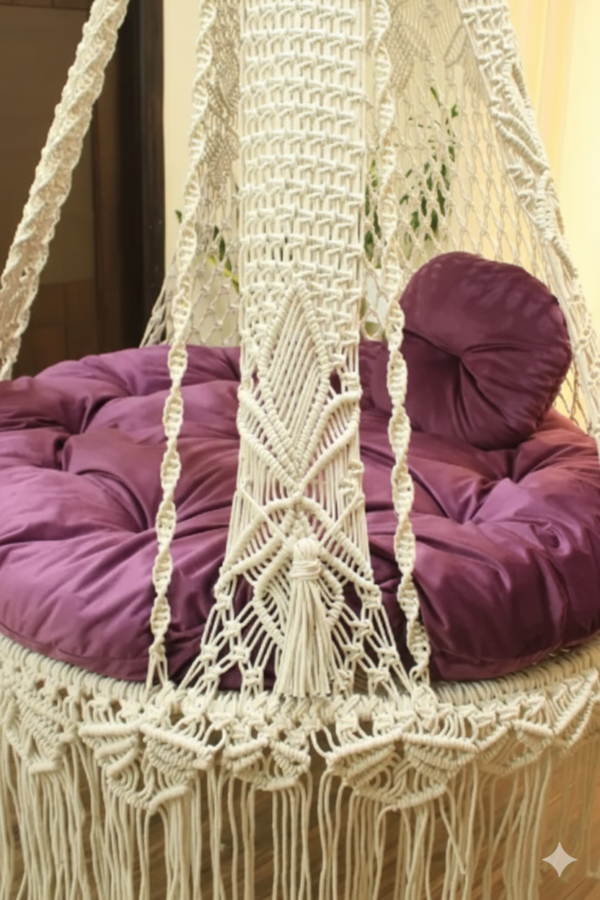 Boho Chic Macramé Hanging Chair