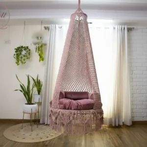 Elegant Handcrafted Macramé Swing by The Top Knott
