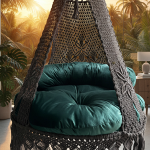 The Top Knott Handcrafted Macrame Hanging Swing Chair