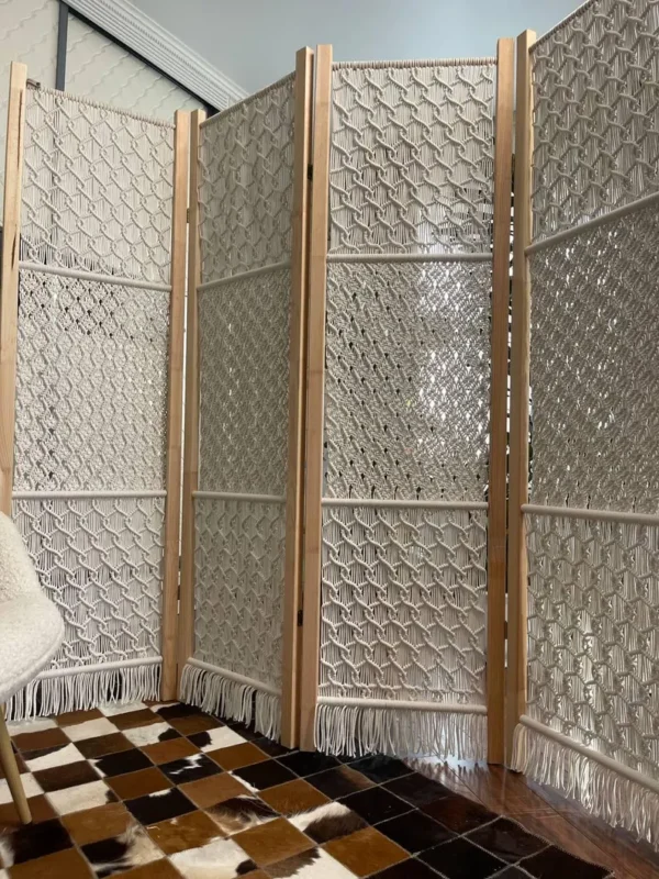 Boho Macrame Room Divider