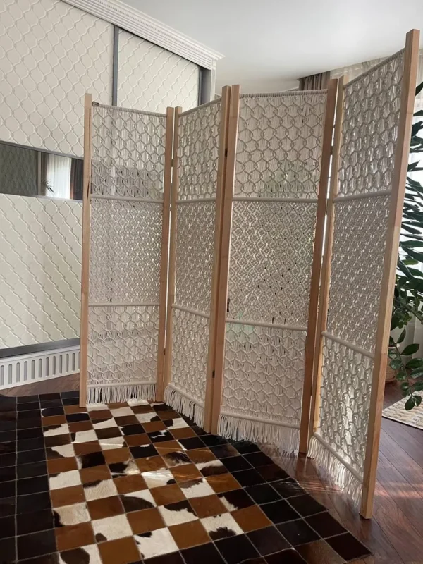 Boho Macrame Room Divider