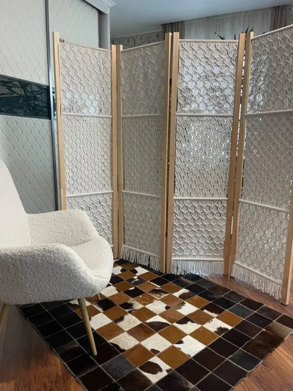 Boho Macrame Room Divider