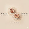Premium Macrame Coaster & Soy Wax Diya Candle Gift Set