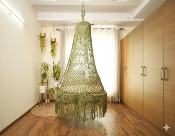 Handmade Boho Macrame Hanging Chair