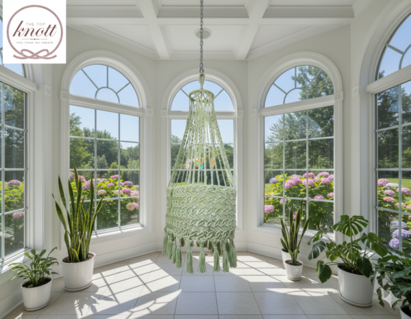 The Top Knott Handwoven Macramé Baby Cradle
