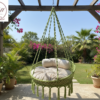 Fresh Green Macrame Hanging Chair