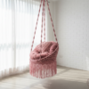 The Top Knott Blush Harmony Macramé Swing Chair