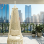 Handmade Cream Macrame Hanging Chair