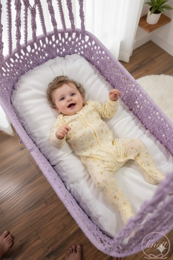 The Top Knott Paris Macramé Baby Cradle