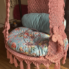Blush Pink Macrame Swing Chai