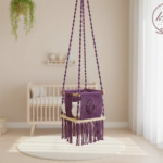 Perfect Plum Macrame Baby Swing