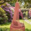 Coral Macrame Hanging Chair