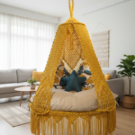 Yellow Macramé Swing Chair