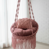 The Top Knott Blush Harmony Macramé Swing Chair
