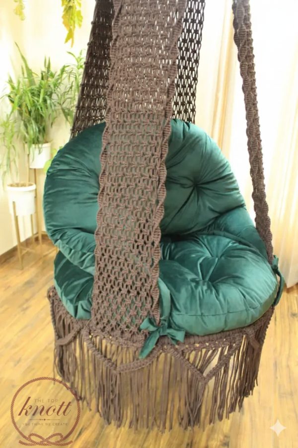 Elegant Macramé Hanging Chair for Indoor Bliss