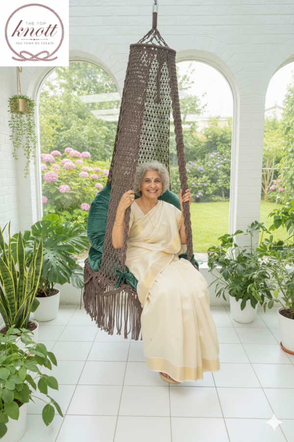Elegant Macramé Hanging Chair for Indoor Bliss