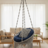 The Top Knott Blue Serenity Macramé Swing Chair
