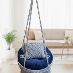 The Top Knott Blue Serenity Macramé Swing Chair