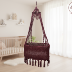 The Top Knott Brick Bliss Macramé Baby Bassinet