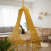 Yellow Macramé Swing Chair