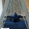 The Top Knott Azure Bliss Macramé Swing Chair with Canopy