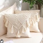 The Top Knott Handmade Macrame Cushion Covers with Tassels