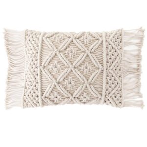 The Top Knott Handmade Rectangular Macrame Cushion Cover