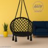 Elegant Black Rope Hanging Chair Swing