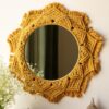 Handcrafted Boho Macramé Round Wall Mirror