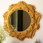 Handcrafted Boho Macramé Round Wall Mirror