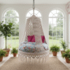 The Top Knott Luxury Macramé Canopy Swing Chair