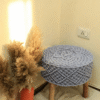 Elegant Macramé Stool With Rustic Decor